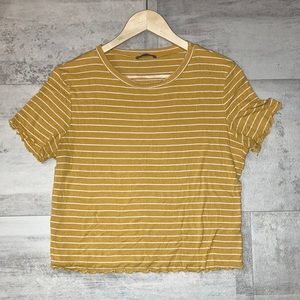 Charlotte Russe crop top shirt, size Large